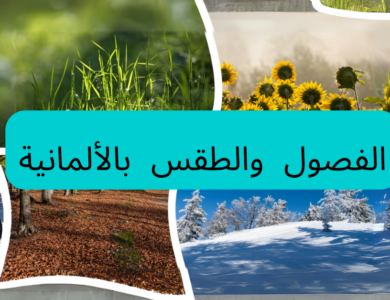 الفصول وحالات الطقس والأشهر باللغة الألمانية
