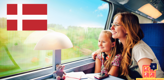 Apprendre le danois - phrases dans le train