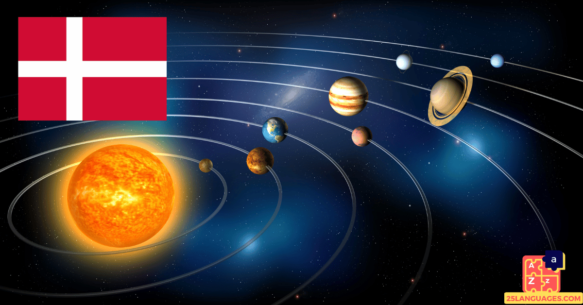 Learn Danish - Planets of the Solar System