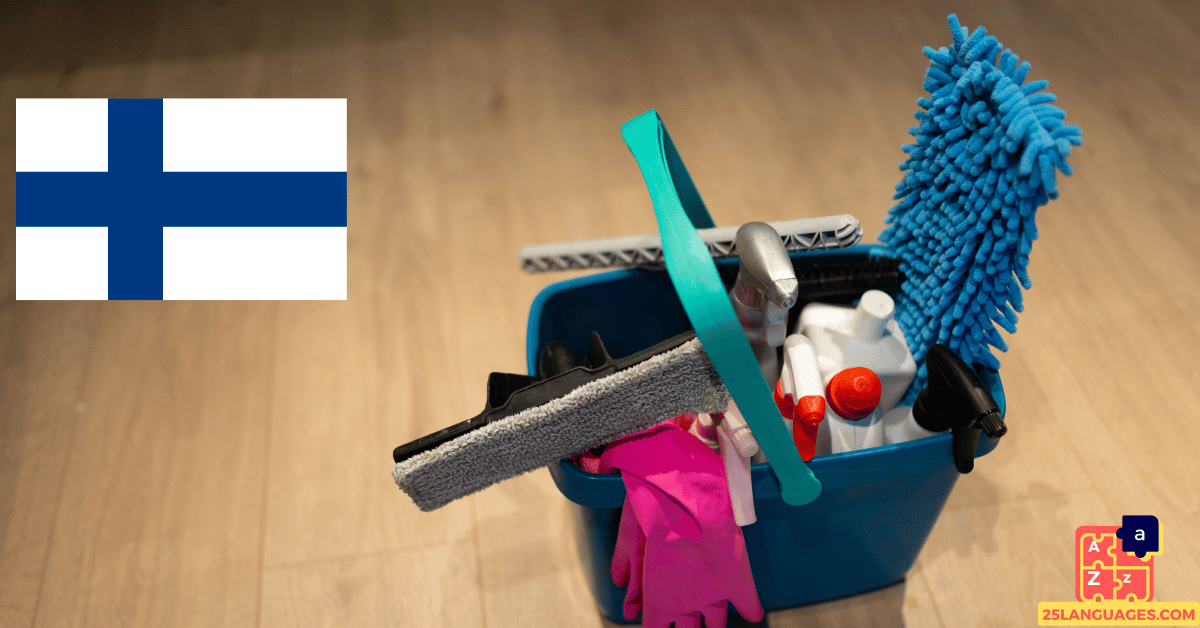 Learn Finnish - Cleaning Tools