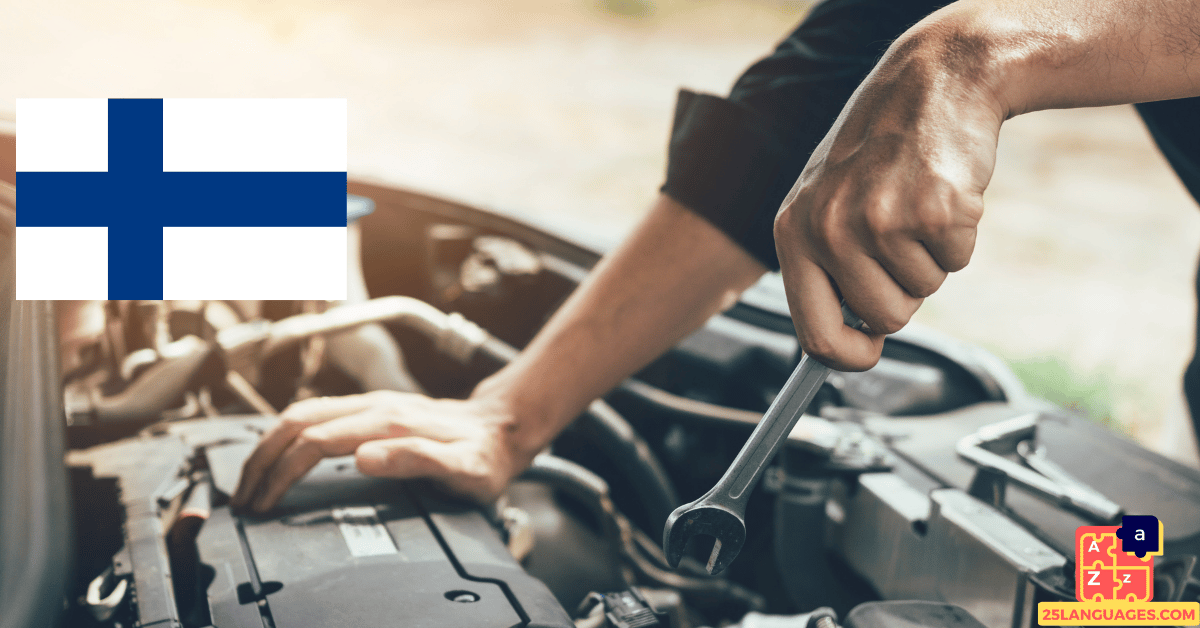 Learn Finnish - Mechanic Tools