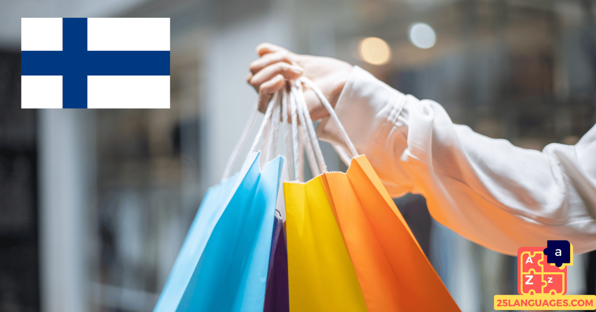 تعلم الفنلندية - عبارات للتسوق العام