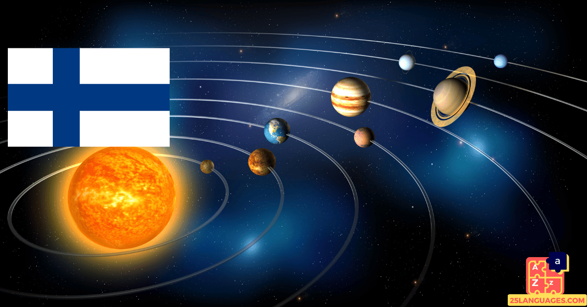 Apprendre le finnois - Planètes du système solaire