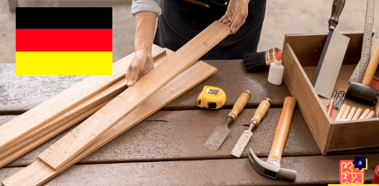 Apprendre l'allemand - Outils de menuisier