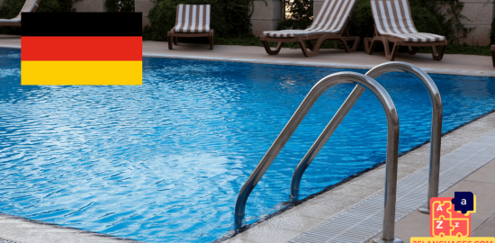 Apprendre l'allemand - dans la piscine