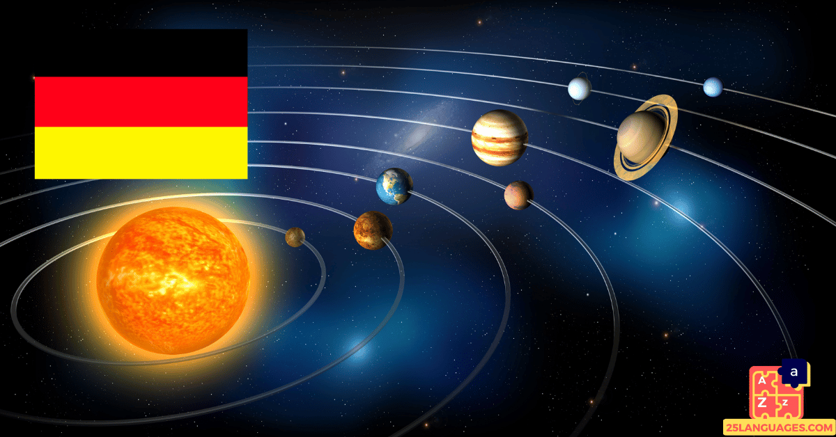 تعلم الألمانية - كواكب المجموعة الشمسية