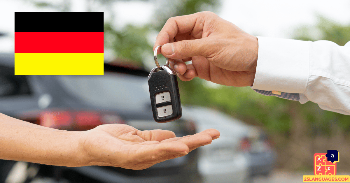 Apprendre l'allemand - Vocabulaire de location de voiture