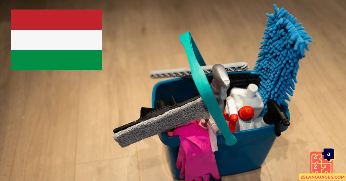 Learn Hungarian - Cleaning Tools