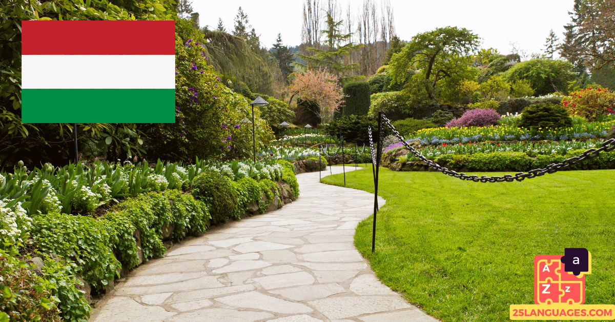 Apprendre le hongrois - Phrases dans le jardin