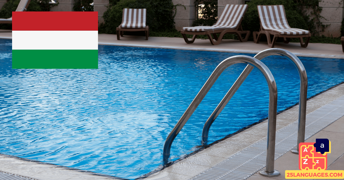 Apprendre le hongrois - phrases dans la piscine