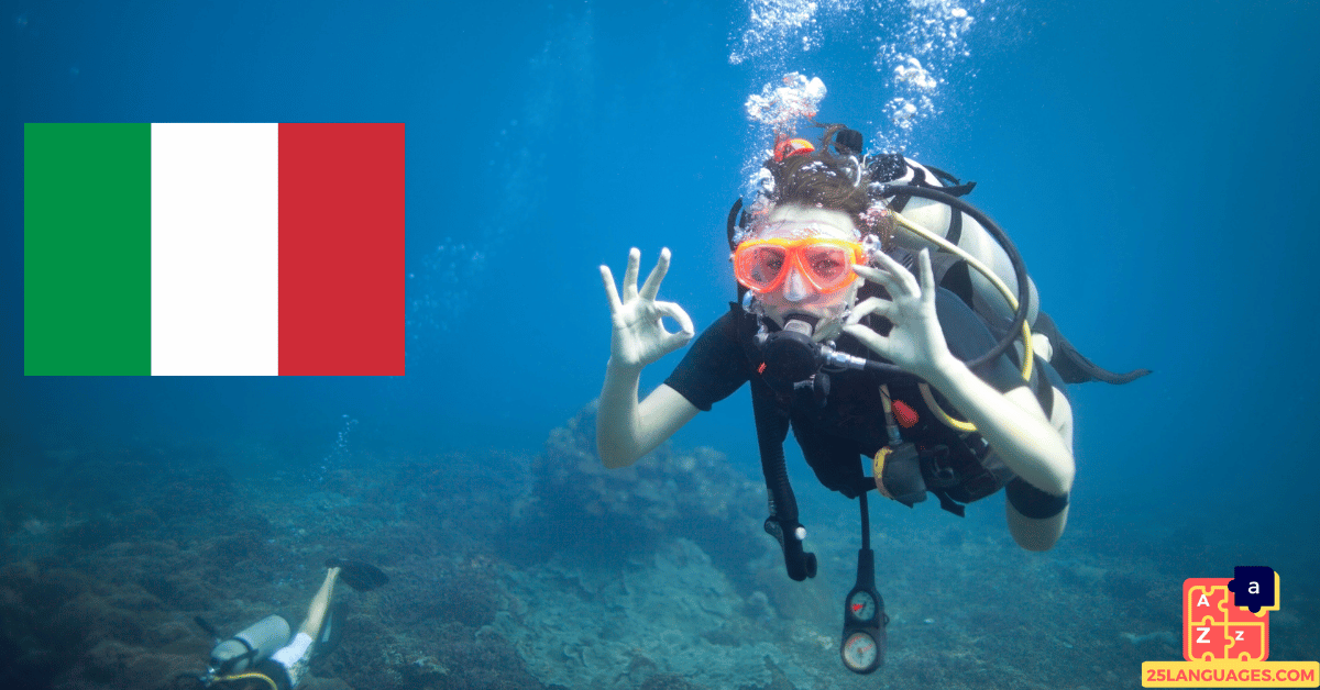 Apprendre l'italien - Équipements de natation et de plongée