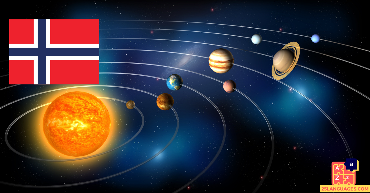 Apprendre le norvégien - Planètes du système solaire