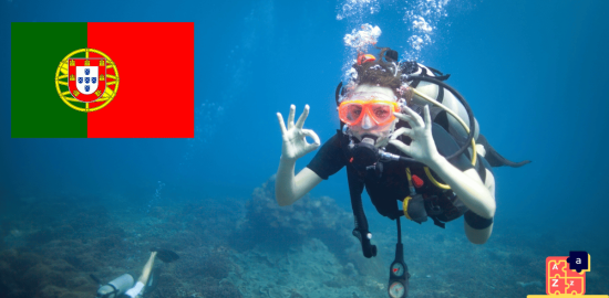 Apprendre le portugais - Équipements de natation et de plongée