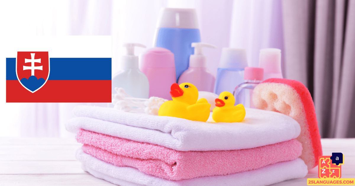 Apprendre le slovaque - Produits de soins pour enfants