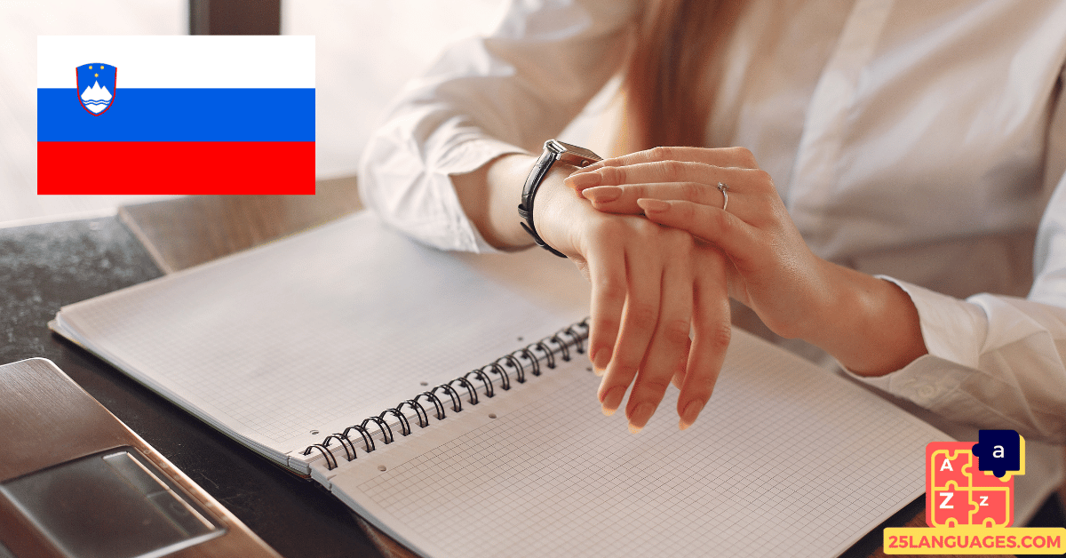 Вивчення словенської мови - Фрази для дізнання часу