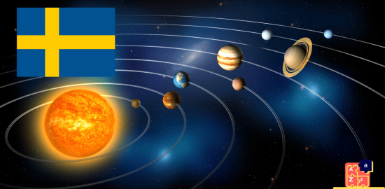 تعلم السويدية - كواكب المجموعة الشمسية